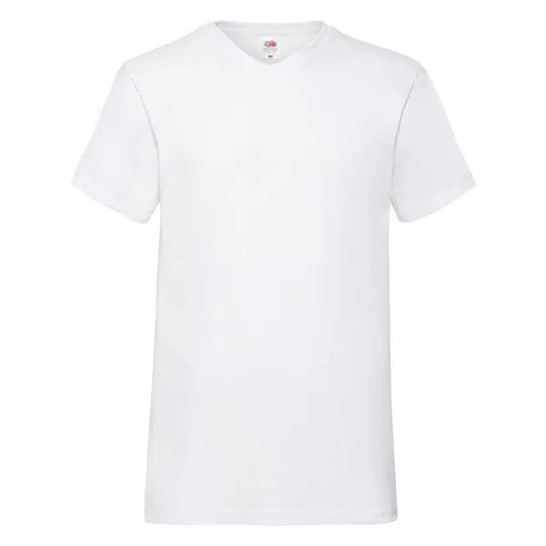 Biele pánske tričko Valueweight V-Neck Fruit of the Loom