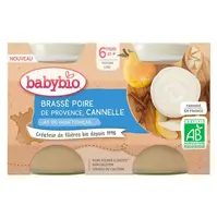 BABYBIO Brassé hruška škorica 2x 130 g
