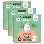 MOOMIN Baby 6 eko plienky mesačné balenie maxi 12–24 kg 102 kusov