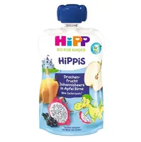 HiPP Hippies Jablko-Hruška-Dračie ovocie-Čierne ríbezle BIO 100 g