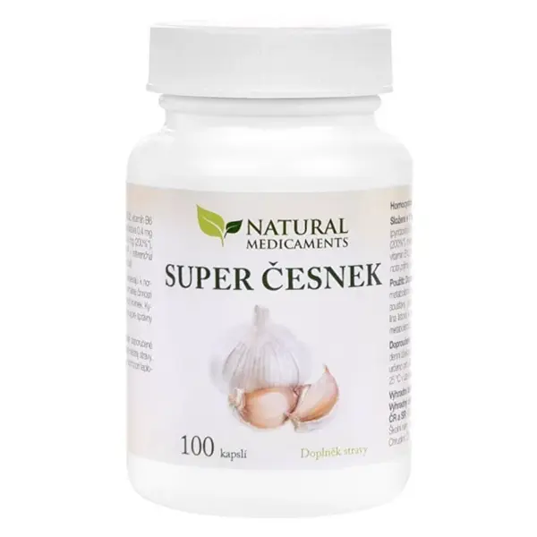 NATURAL MEDICAMENTS Super cesnak 100 tabliet