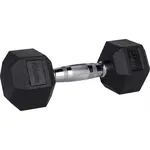 Fitforce FDBB 7KG Jednoručná šesťhranná činka, strieborná, veľkosť 7 KG