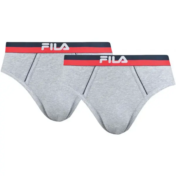 Fila MAN BRIEF 2-PACK Pánske slipy, sivá, veľkosť XXL