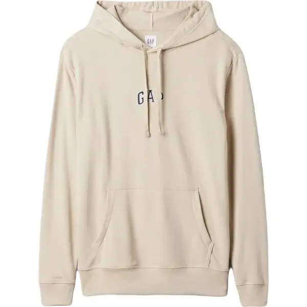 GAP V-INT MINI ARCH LOGO Pánska mikina, béžová, veľkosť