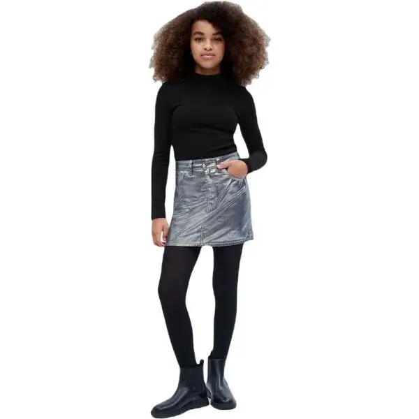 GAP LS MOCKNECK Dievčenské tričko, čierna, veľkosť