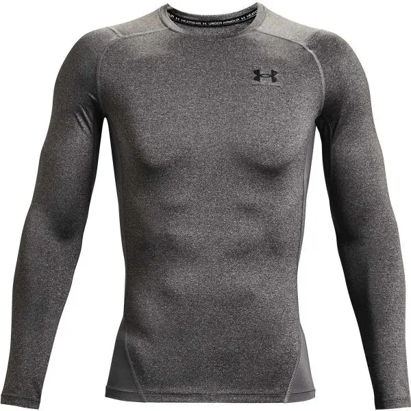 Under Armour HG ARMOUR COMP LS Pánske tričko, sivá, veľkosť