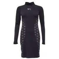 Nike NSW AIR LS DRESS Dámske šaty, čierna, veľkosť