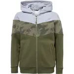 Lewro BRUS Chlapčenská celorozopínacia mikina, khaki, veľkosť 140-146