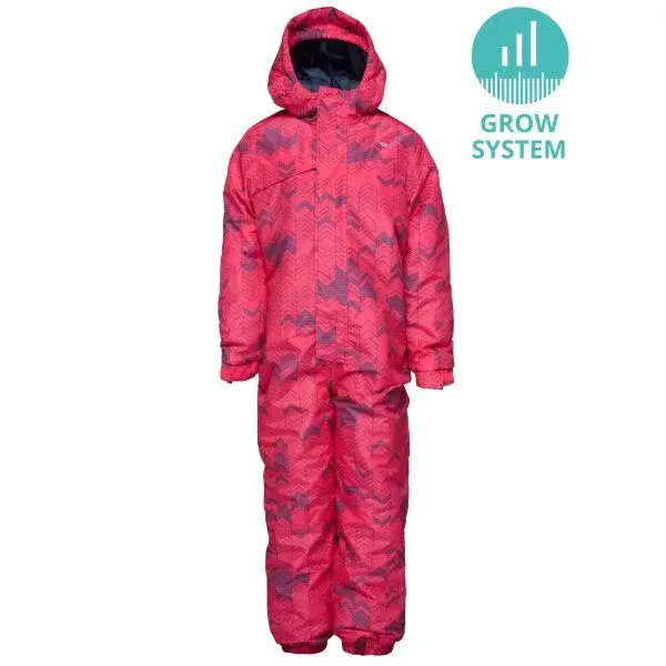 LOAP CUVEN GROW SYSTEM Rastúca detská lyžiarska kombinéza, ružová, veľkosť
