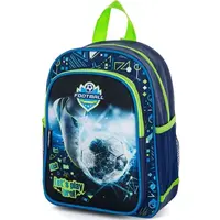 Oxybag KID BACKPACK FOOTBALL Predškolský batoh, modrá, veľkosť
