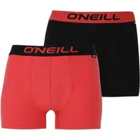 O'Neill BOXER PLAIN 2PACK Pánske boxerky, červená, veľkosť
