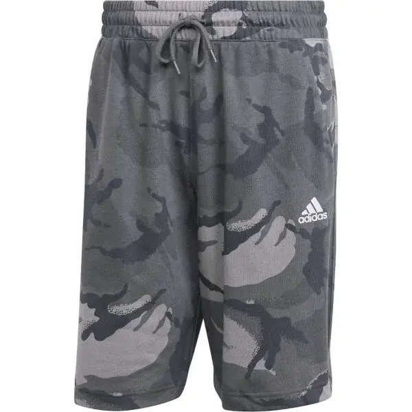 adidas SEASONAL ESSENTIALS CAMOUFLAGE SHORTS Pánske kraťasy, tmavo sivá, veľkosť
