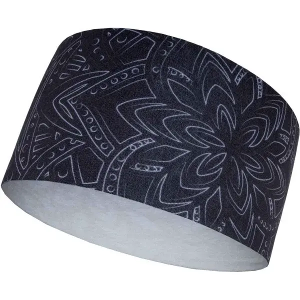 Runto MANDALA Športová elastická čelenka, čierna, veľkosť UNI