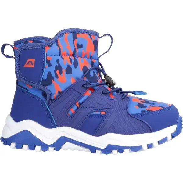 ALPINE PRO OLMO Detská zimná obuv, modrá, veľkosť
