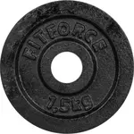 Fitforce NAKLADACÍ KOTÚČ 1,5KG ČIERNY 30MM Nakladací kotúč, čierna, veľkosť 1,5 KG