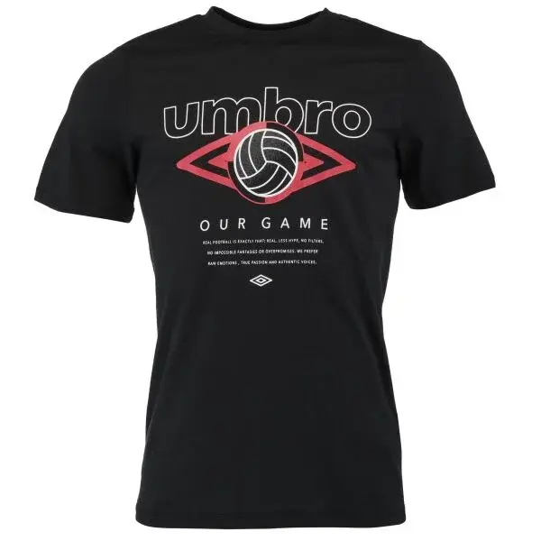 Umbro FW RETRO FOOTVALL GRAPHIC TEE Pánske tričko, čierna, veľkosť