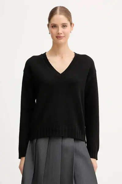 Svetr s příměsí vlny Pepe Jeans černá barva, PL7000001