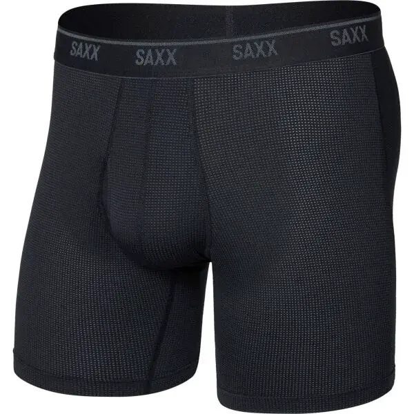 SAXX QUEST QUICK-DRY MESH BOXER BRIEF FLY Funkčné boxerky, čierna, veľkosť