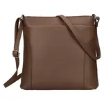Dámská kožená crossbody kabelka Italia Emma - tmavě hnědá