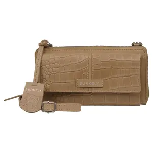 Dámská kožená crossbody kabelka s peněženkou Burkely Ziza - béžová