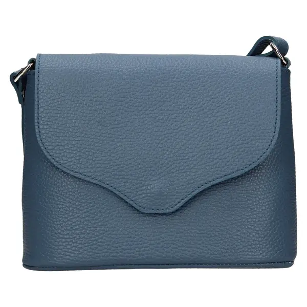 Dámska kožená crossbody kabelka Italia Alice - modrá