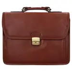 Celokožená pánska aktovka Hexagona Tiego - koňak
