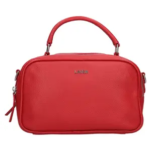 Dámska kožená crosbody kabelka Lagen Veress - červená