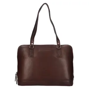 Dámská kožená kabelka na notebook The Chesterfield Brand Selvino - hnědá