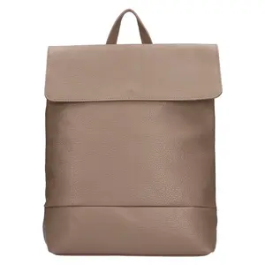 Dámsky kožený batoh Italia Jenny - tmavo béžová