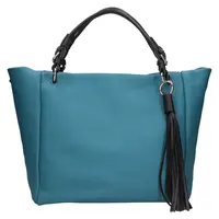 Dámska kožená kabelka The Trend Rikka - modro-zelená