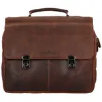 Stylová pánská kožená pracovní taška GW Plamen, hnědá