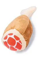 Hračka pes kuřecí stehno pískací 22x12x8cm plyš Karlie