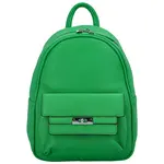 Dámský koženkový batoh s přední kapsou Iris, zelený
