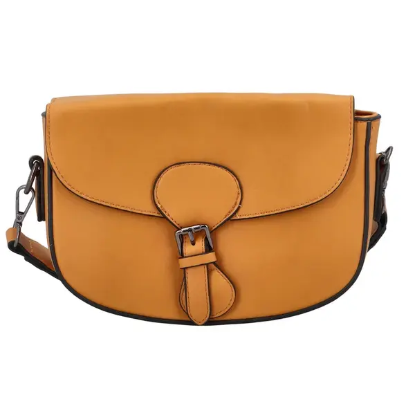 Trendová koženková crossbody Atlay, žlutá