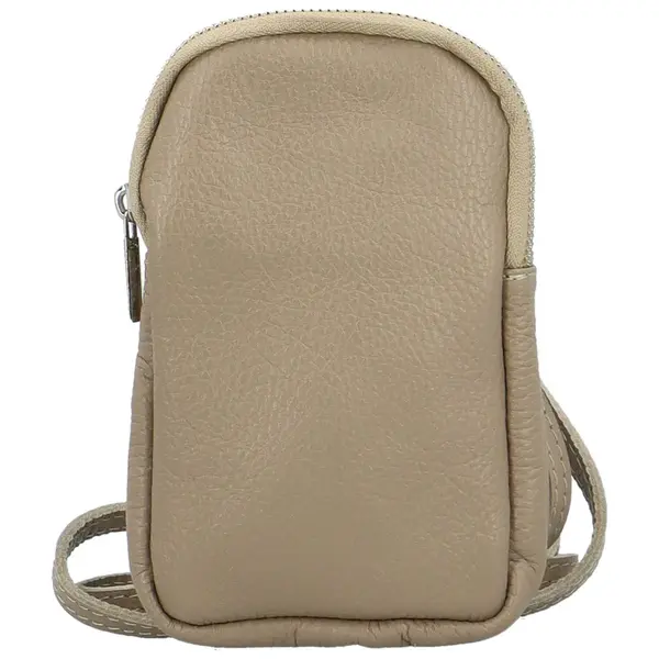 Trendová dámská kožená kapsa Lisa new, taupe