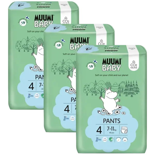 MUUMI BABY kalhotkové pleny 4 Maxi 7 - 11 kg 120 ks