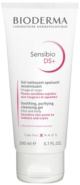 BIODERMA Sensibio DS+ gel moussant čisticí pěnivý gel na šupinatou pokožku, seborea 200 ml