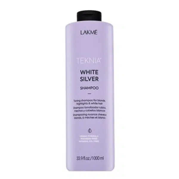 Lakmé Teknia White Silver Shampoo neutralizující šampon pro platinově blond a šedivé vlasy 1000 ml