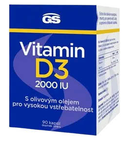 GS Vitamin D3 2000 IU 90 kapslí