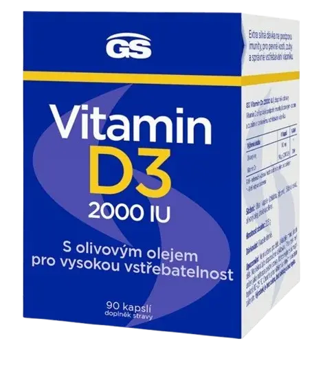 GS Vitamin D3 2000 IU 90 kapslí