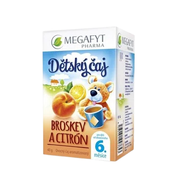 MEGAFYT Dětský čaj Broskev a citrón BIO 20 x 2 g