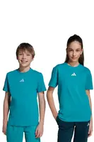 Dětské bavlněné tričko adidas zelená barva, s aplikací, JW0005