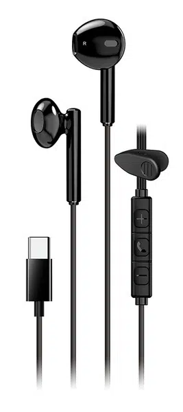 Genius HS-M366, sluchátka s mikrofonem, černá, 360&deg;rotační klip, USB Type-C