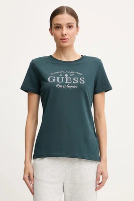 Tričko Guess MARINA dámské, modrá barva, V5YI13 J1314