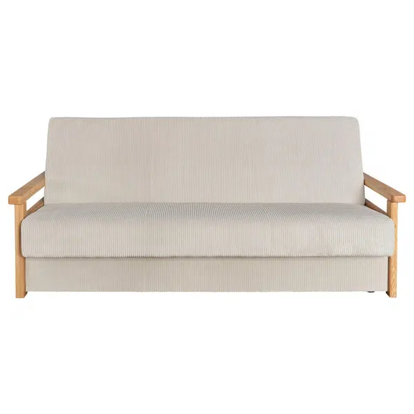 P & B ROZKLÁDACÍ POHOVKA, textil, krémová