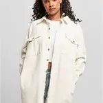 Dámská dlouhá manšestrová overshirt whitesand