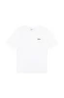 Dětské bavlněné tričko BOSS bílá barva