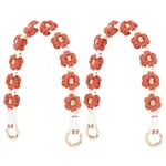 2Pcs Cotton Woven Flower Wrist Strap Lanyard