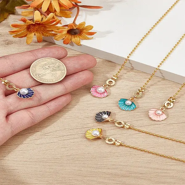 6Pcs Alloy Enamel Charms Ceiling Fan Pull Chain Extenders