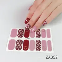 Flower Pattern Resin Nail Wraps Sticker